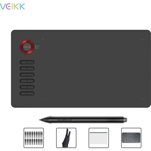 VEIKK Drawing Tablet A15 Graphic Tablet 10x6 inches Digital Drawing Pad Online Education Art For Artists 8192 Levels Pressure