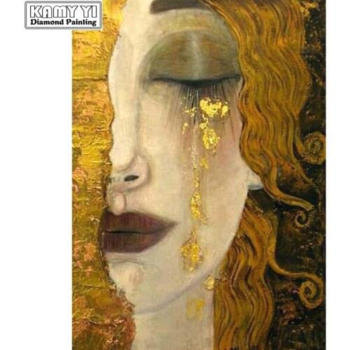 Full Square Diamond 5D DIY Diamond Painting Mosaic Painting Decor Cross Stitch Rhinestone \"sad Girl\" Embroidery Resin Portrait