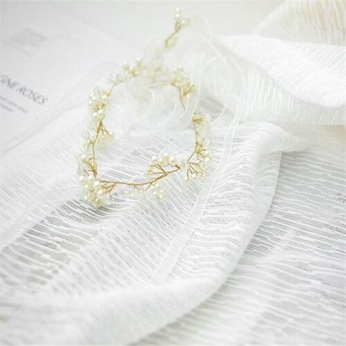 Nordic French luxury horizontal stripes texture pattern pure white gauze living room bay window all-match soft curtain partition