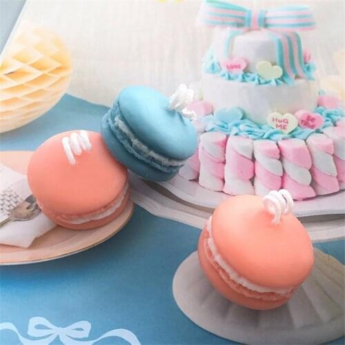 3D Macaron Cake Aromatherapy Candle Silicone Molds Handmade Soap Candle Cake Chocolate Mould Making DIY Wedding Gift