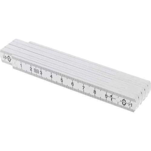 1M 2M 10-parts Folding Carpenters Ruler Lightweight Compact Measuring Stick Slide Fold Up for Woodworking