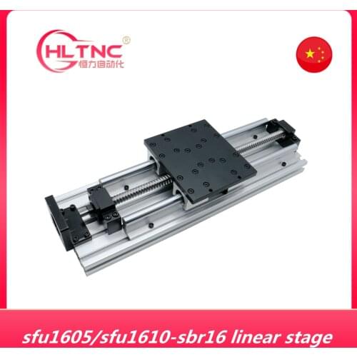 CNC machine XYZ axis Slide Linear Stage SFU1605/1610 Ball Screw+SBR16 Linear Guide Suitable for Name23/34 stepper/Servo motor