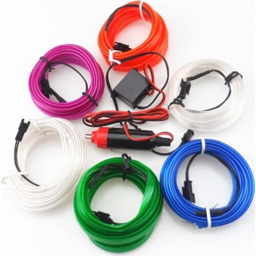 Styling car 3 meters interior EL cold light neon car decoration for Ford Focus Fusion Escort Kuga Ecosport Fiesta Falcon Mondeo