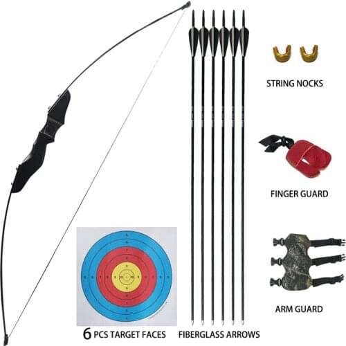 D&Q Archery Recurve Takedown Bow and Arrow Set 30lbs For Youth Adult Beginners Training Practice Wooden Straight Bow Longbow Kit