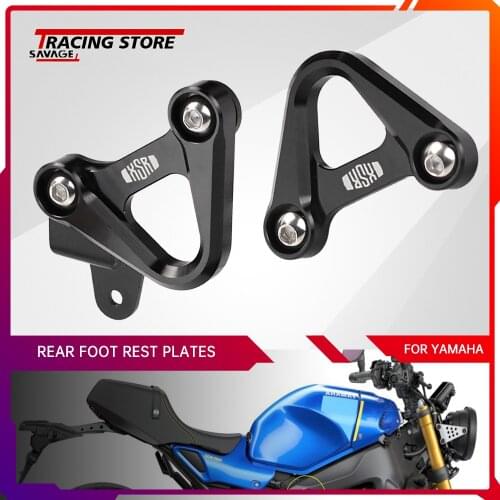 Rear Foot Rest Blanking Plates For YAMAHA MT-09 XSR 900 MT09 XSR900 Motorcycle Accessories CNC Motor Footrest Pedal Racing Hook