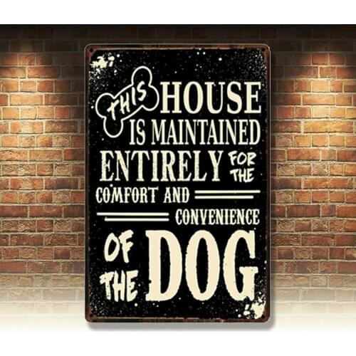 Dogs House Metal Sign Tin Poster Home Decor Bar Wall Art Painting 20*30 CM