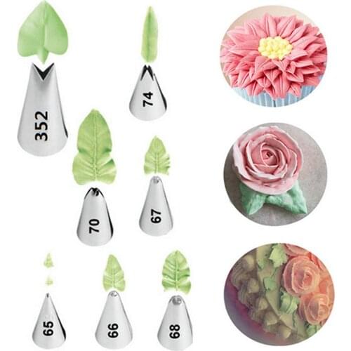 1PC Leaves Cream Metal Tips Stainless Steel Icing Piping Nozzles Cake Cream Decorating Cupcake Pastry Tools