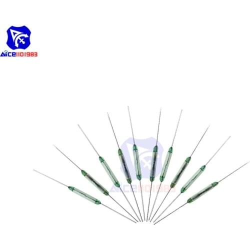 Diymore 10PCS/Lot Glass Seal Reed Switch Normal Opened Magnetic Induction Switch N/O SPDT 2.0x14mm for Arduino