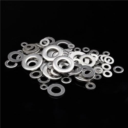 105PCS M3/M4/M5/M6/M8/M10 Accessories Stainless Steel Flat Spring Washers Bolts Kit For Hardware Accessories