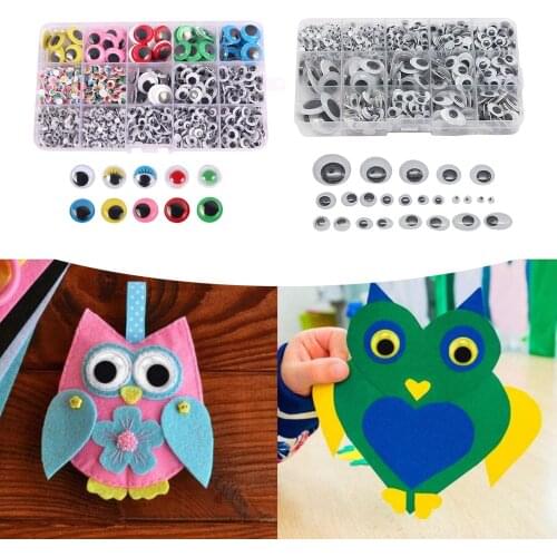 1120Pcs Googly Wiggle Eyes Self Adhesive Stickers DIY Crafts Set For Toys Handicrafts DIY Doll Accessories