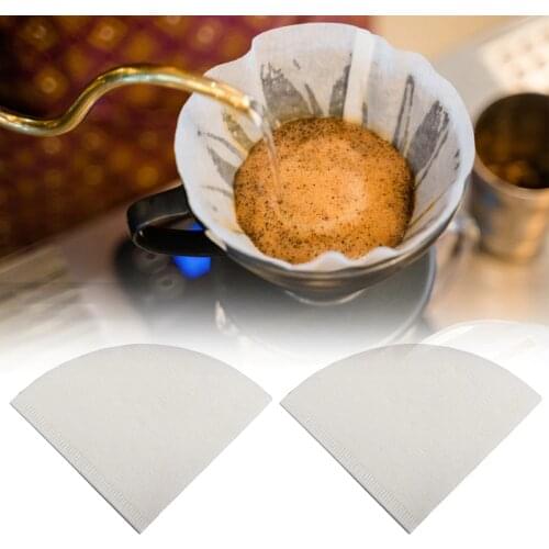 50pcs Cone-Shape Drip Coffee Powder Filter Papers Coffee Cup Replacement Filters Tea And Coffee Tools Kitchen Accessory