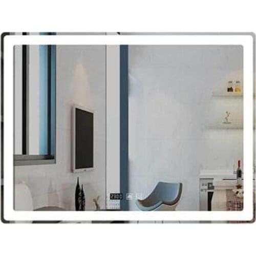 60x80cm Rectangular LED bathroom mirror hotel bathroom toilet with lamp mirror anti-fog smart bathroom mirror with touch