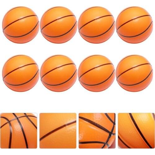 8Pcs Foamed Basketball Stress Balls Kids Stress Balls Toys Mini Stress Balls