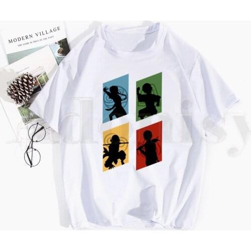Avatar The Last Airbender Aang And Appa Anime T Shirts Spring Tops Tees Men Women Short Sleeve Casual T Shirt Streetwear Funny