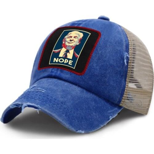 Nope Trump Print Outdoor Mesh Baseball Cap Grinding Multicolor Adjustable Snapback Caps Ladies 2020 Fashion Casual Trucker Cap