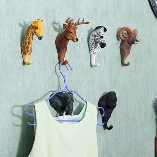 USA retro decorative hook restaurant shop wall hanging animal stereo deer head hook personality