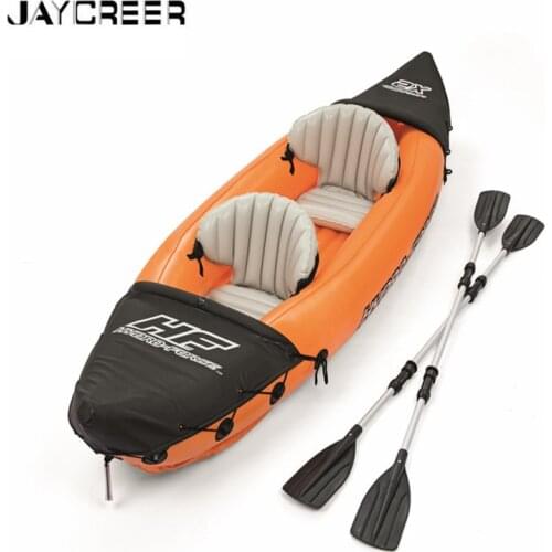 JayCreer 2-Person Inflatable Fishing Kayak Boat With Paddle,Load 200KGS ,Material 0.57mm PVC