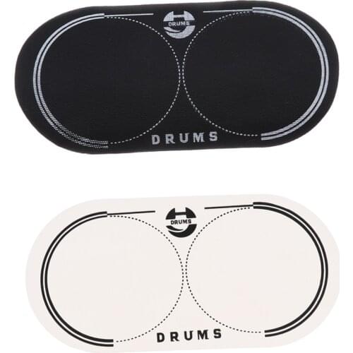 EQ Double Pedal Patch Bass Drum Patch Drumhead Kick Pad Protector for Drum Parts Percussion Instrument Accessories 12.8x6.5cm