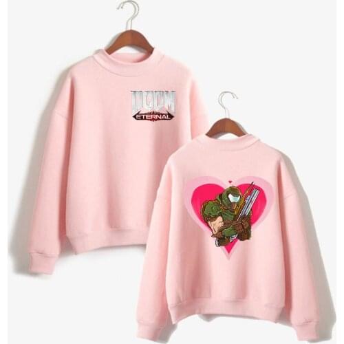 Harajuku Doom Eternal Hoodies men Sweatshirt Funny Cartoon Korean Style Sweatshirt Graphic Fashion Hoody Female