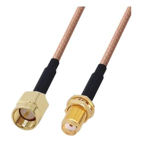 RG400 Cable SMA Male to SMA Female Double Shielded Copper Braid Coax Low Loss Jumper Cable