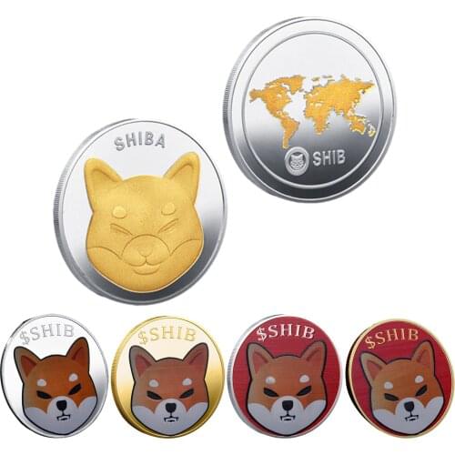 Iron-Plated Collection Dogecoin Coins Commemorative Coins Doge Coin with Protective Case Collectors Gift for Lovers 40mm