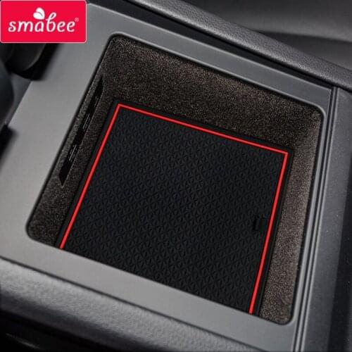 Smabee Gate Slot Mats For Audi Q7 2016 2017 2018 2019 MK2 4M Cup Holders Interior Accessories Rubber Non-slip mats 15pcs