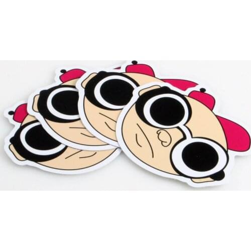 Matte Lamination waterproof luggage guitar die cut sticker in stock ---PX9069