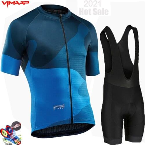 2021 New Summer Cycling jersey Set Men Short Sleeve 19D Bib Shorts Suit MTB Ropa Ciclismo Maillot MTB Bicycle Cycling Clothing