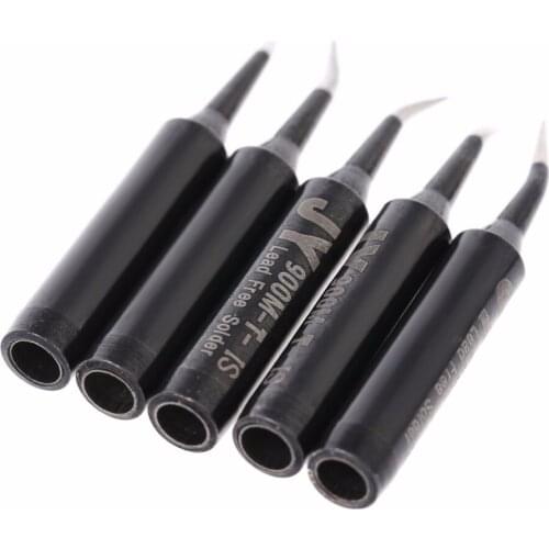 New 5 Pcs 900M-T-1C Copper Replacement Bevel Style Soldering Iron Solder Tip Lead-free For Hakko 936 6 Pattern