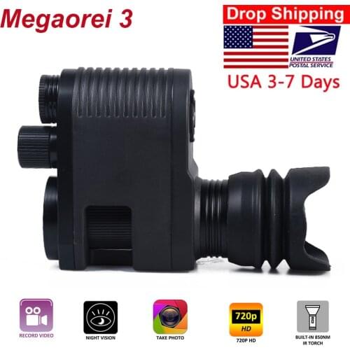 Megaorei 3 Night Vision Rifle Scope 720p Video Recording Hunting Optics Sight Camcorder with Built-in 850nm Laser IR Flashlight