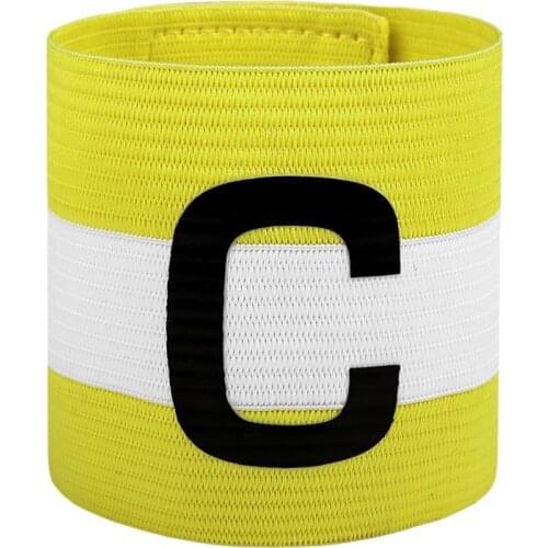Unisex Professional Football Match Captain Armband Soccer Arm Bands Flexible Sports Adjustable Anti-drop Captain Armband LOGO C