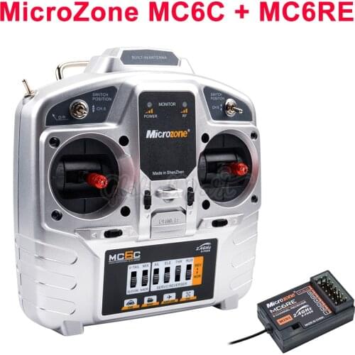 MicroZone MC6C 2.4G 6CH Remote Controller Transmitter Receiver Radio System for RC Airplane Drone Multirotor Helicopter Car Boat