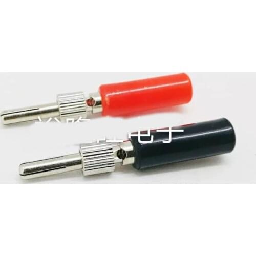 Smonisia 50pcs/lot 4mm Banana Socket Copper Cross-recess Speaker Terminal Connector Free Welding