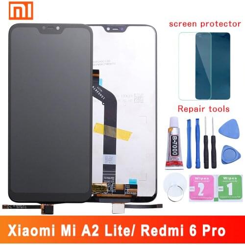 New For Xiaomi Redmi 6 Pro Redmi 6Pro Full LCD DIsplay + Touch Screen Digitizer Assembly + Frame Cover For Xiaomi Mi A2 Lite