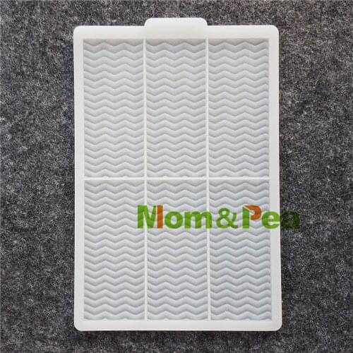 Mom&Pea CX128 High Quality 6-Rectangle Silicone Mold Chocolate Mold Cake Decoration