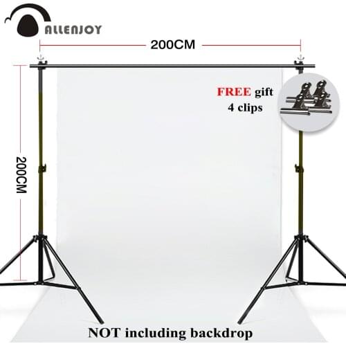 Allenjoy 2X2M/6.5*6.5ft photography backdrop stand kit background support system for photo video studio props + carry bag