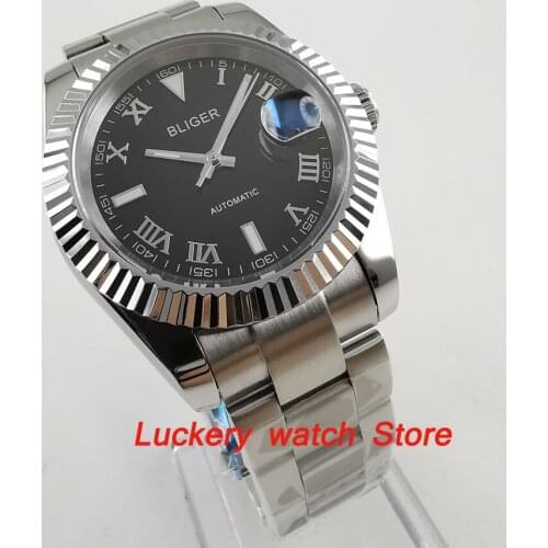 40mm bliger black dial Luminous saphire glass; Automatic movement mens watch-BA46