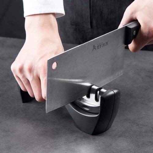 Large Knife Sharpener Grinder Sharpening Stone Professional 3 Stages Ceramic Sharpener Whetstone Kitchen Accessories