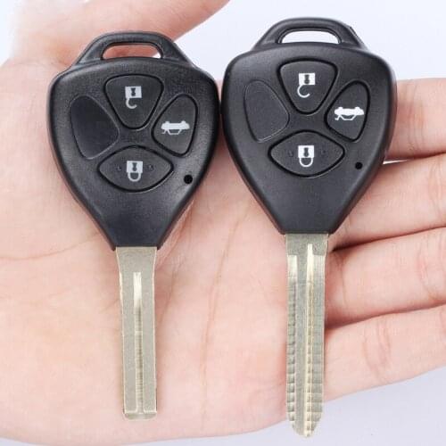 For Toyota Corolla Camry RAV4 Yaris Reiz Highlander Crown Car Replacement Remote Key Shell Key Case Rubber Pad with Key Blade