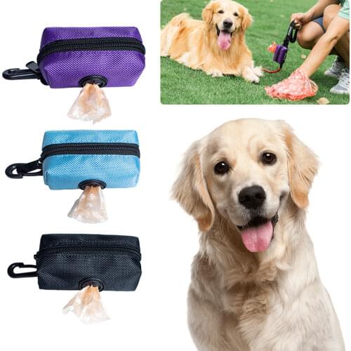 Pet Puppy Cat Pick Up Poop Bag Dispenser Portable Dog Poop Waste Bag Holder Outdoor Pets Supplies Garbage Bags Organizer