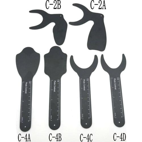 1PC Dental Orthodontic Black Background Photo Image Contrast Board Oral Cheek Plate With Scale Mark Autoclavable Dentist Tools