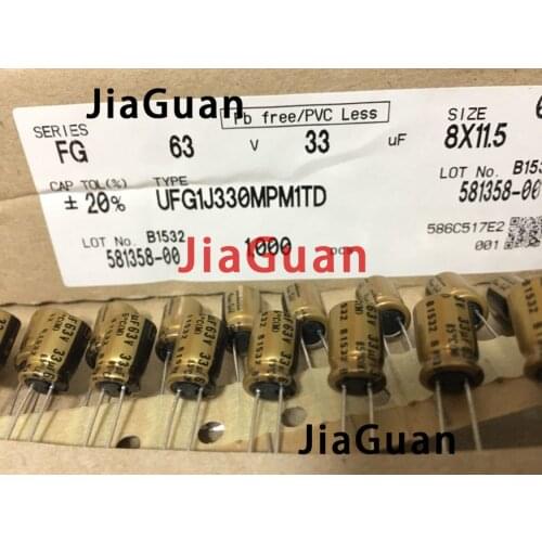 10PCS NICHICON FG 63V33UF 8x12MM fine gold 33UF 63V FineGold 33UF63V MUSE Audio Capacitor 33uf/63V