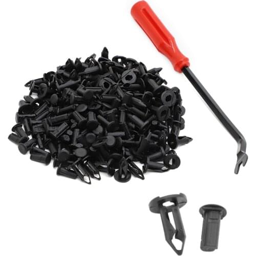 100Pcs Plastic Fender Clips Body Rivets with Fastener Remover for Polaris Predator Rangers RZR Scrambler Sportsman UTV ATV