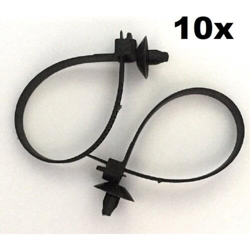 10x Push Mount Wire Ties Releasable Nylon Cable Strap For Honda / Nylon Retainer Clip Brand New