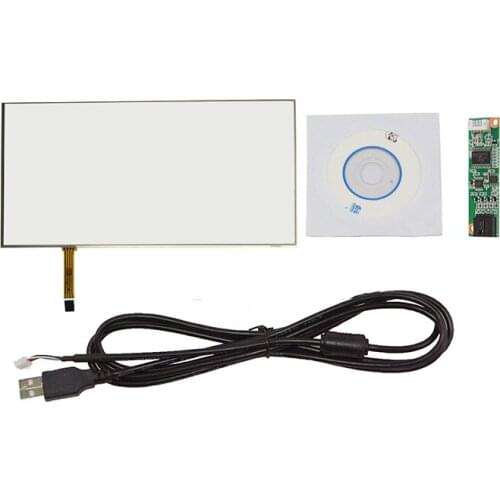 15.4inch 4 Wire Film to Film 345 x 223mm Resistive Touch Screen Panel with USB Controller Kit DIY Laptop