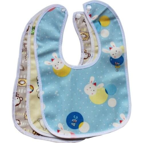 3PCS Wholesale Baby Bib Saliva Waterproof deodorant Cute pattern design Crystal super soft double layer infant Eating supplies