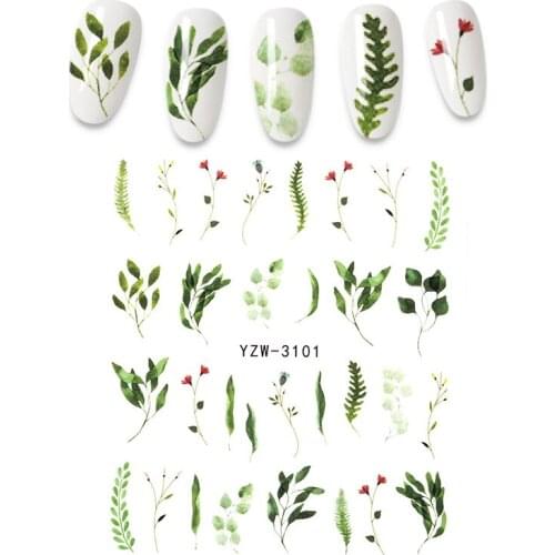 3D Nail stickers Sliders Manicure Sticker Water Transfer Decals DIY Flower Leaves Nail Art Decorations Stickers for Nails
