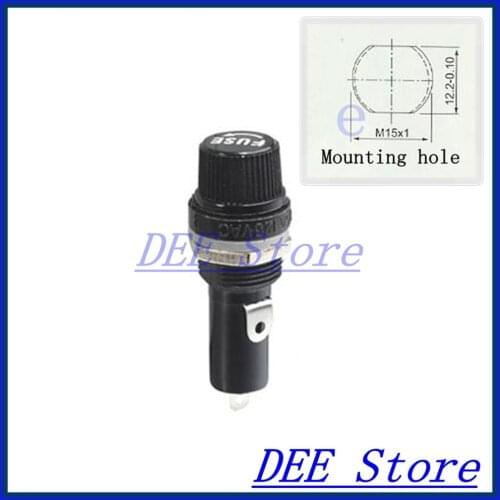 6x30 fuseholder mini fuse block Fuse Holder Panel Mount fuse holders for 6*30mm cylindrical Glass Tube/Ceramics fuse