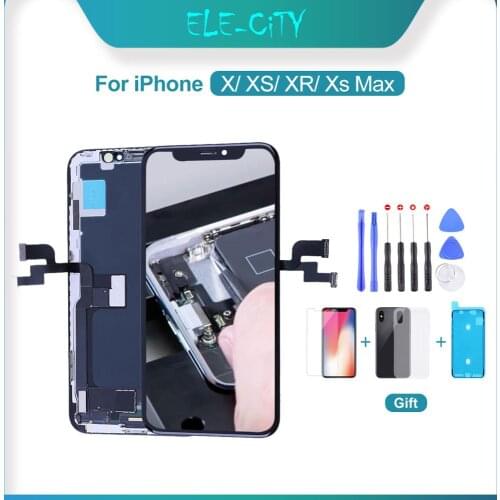 AAA+++ OEM For iPhone X XR XS Max OLED With 3D Touch Digitizer Assembly LCD Screen Replacement Display with Gift Test Well