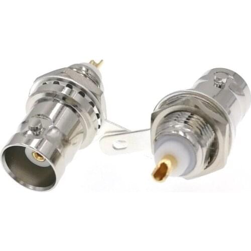 BNC Female Nut Bulkhead Mount Solder RF Connector